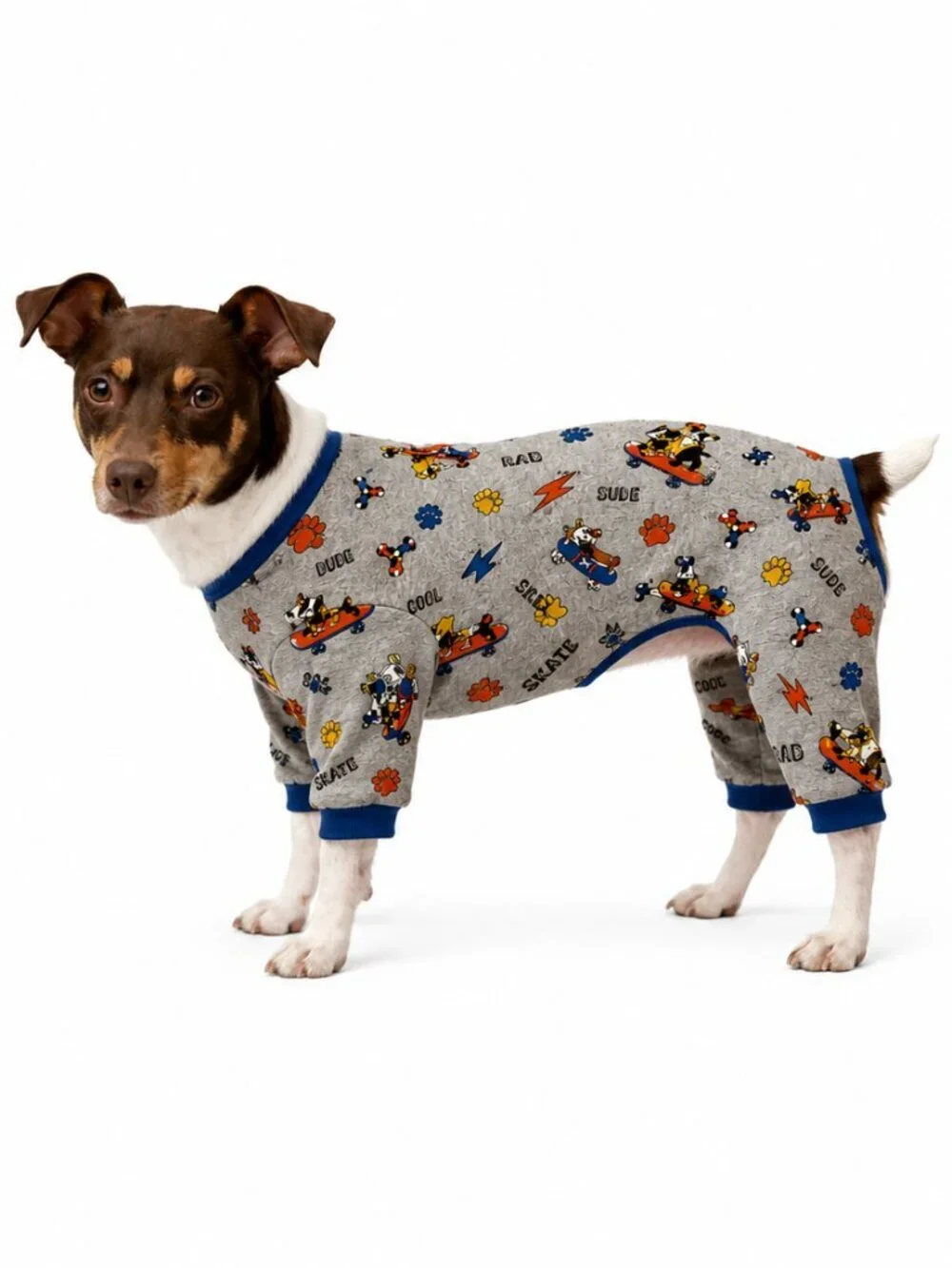 Unbranded Blue/Gray Graphic Doggie Pajamas